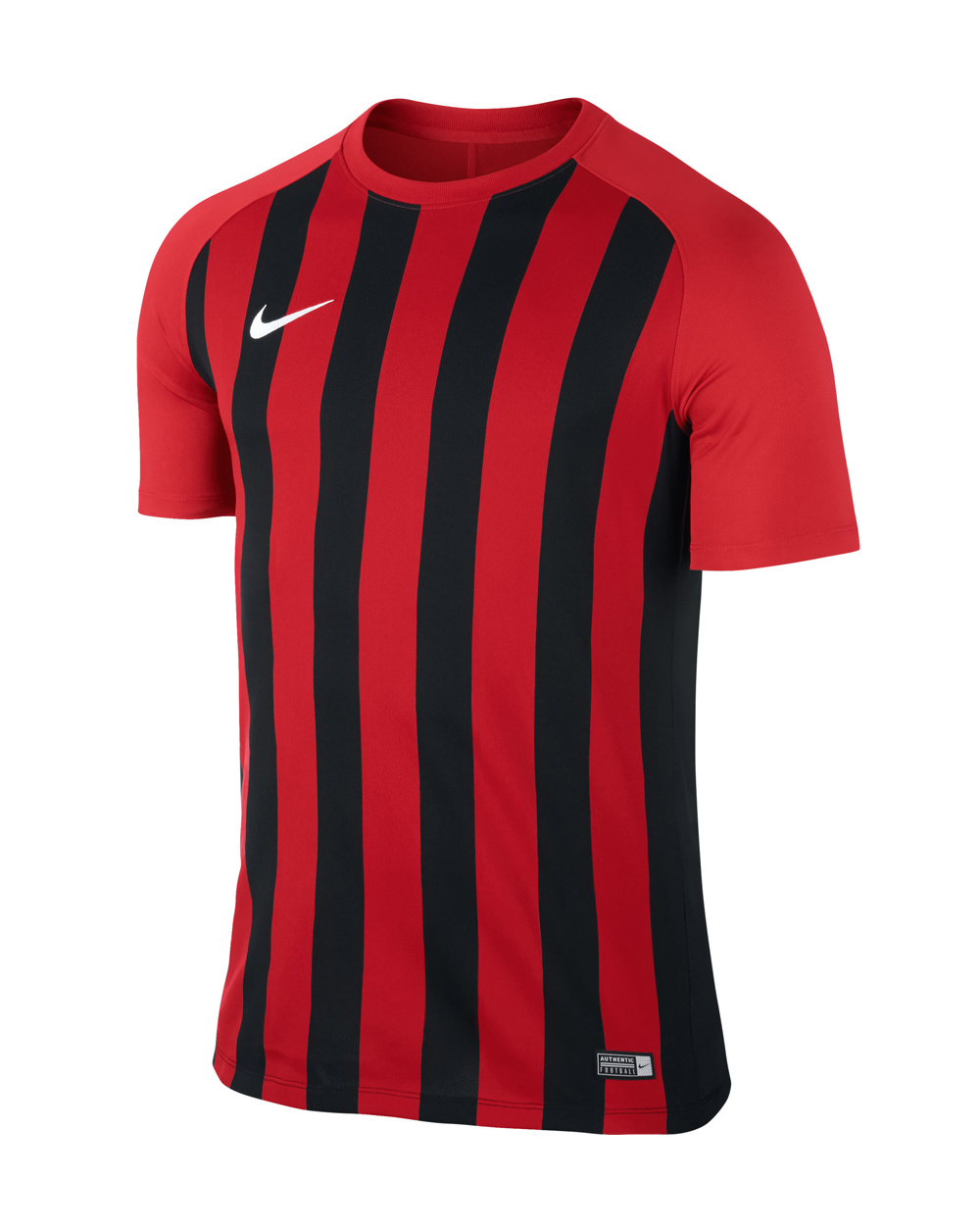 camiseta roja y negra futbol